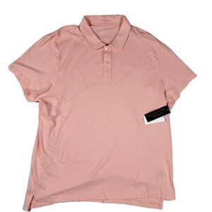 The Mens Store Cotton Textured Polo Shirt Mens XL Blossom Orange Regular Fit NEW